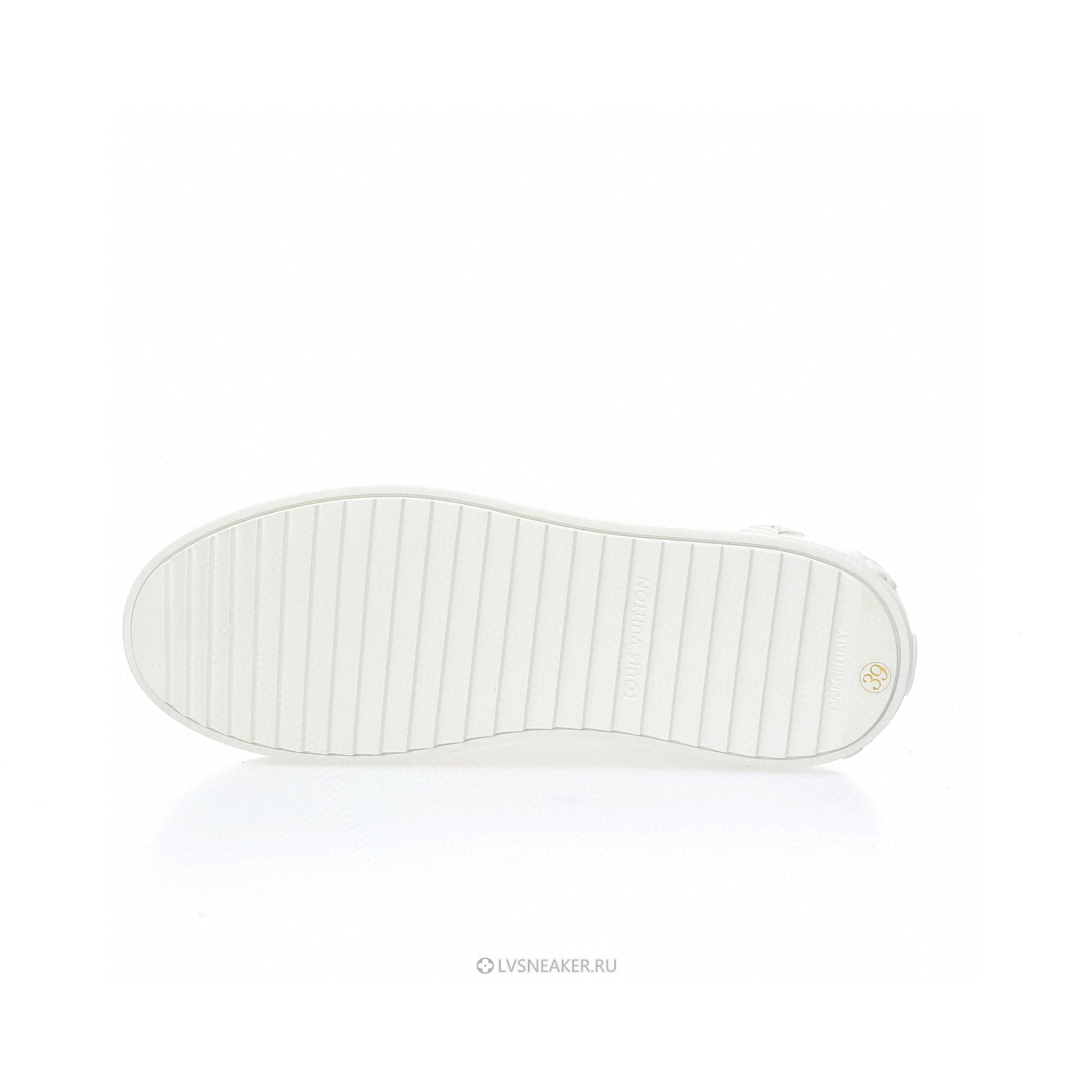 Louis Vuitton LV Time Out "White with Black Rhinestone" 1AAW0C-2 Sneakers