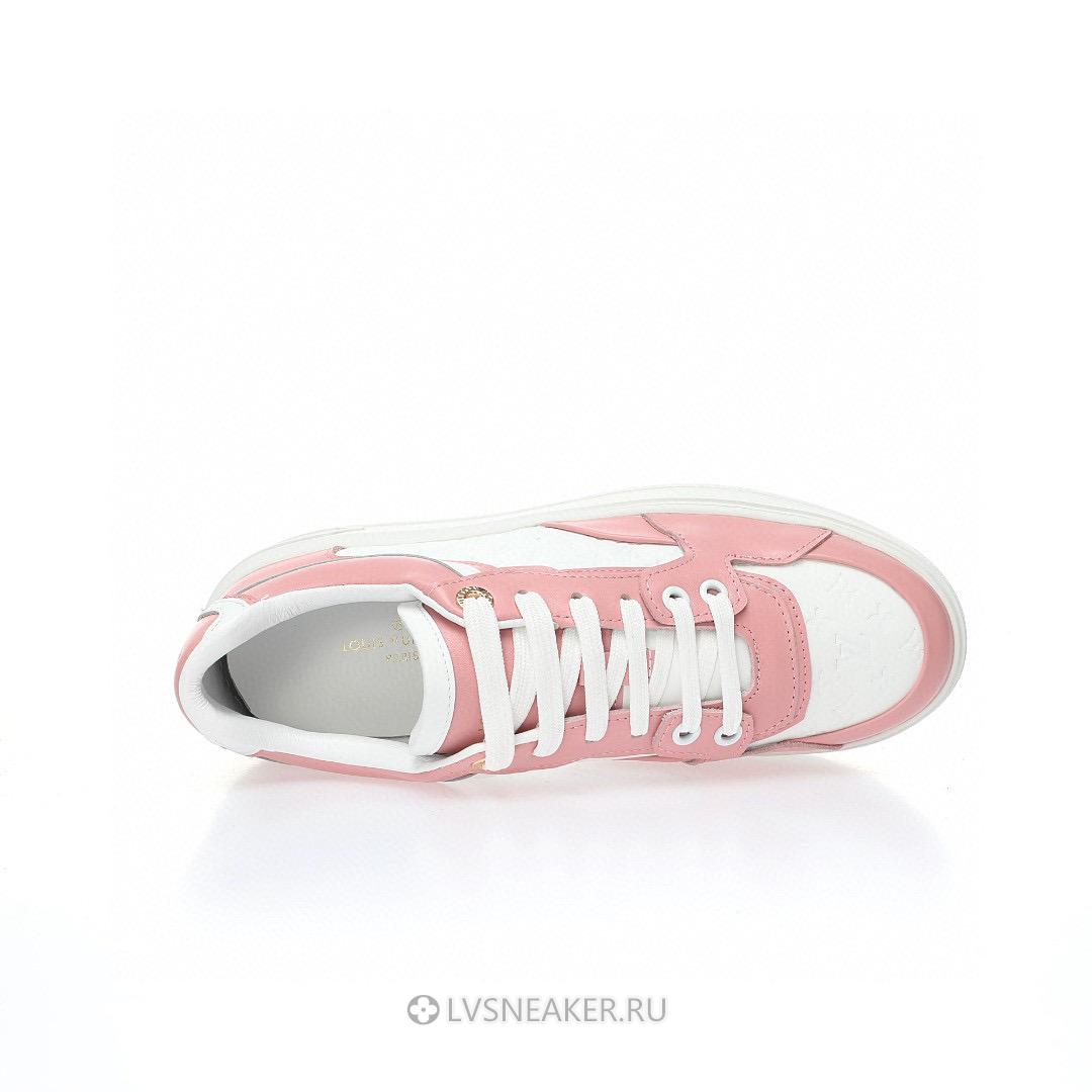 Louis Vuitton LV Time Out "White Mini Monogram Pink" 1ABURV Sneakers