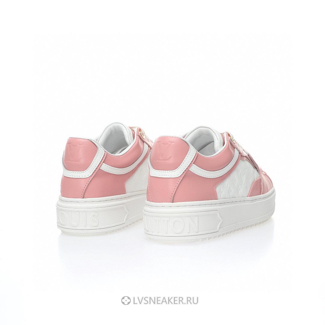 Louis Vuitton LV Time Out "White Mini Monogram Pink" 1ABURV Sneakers