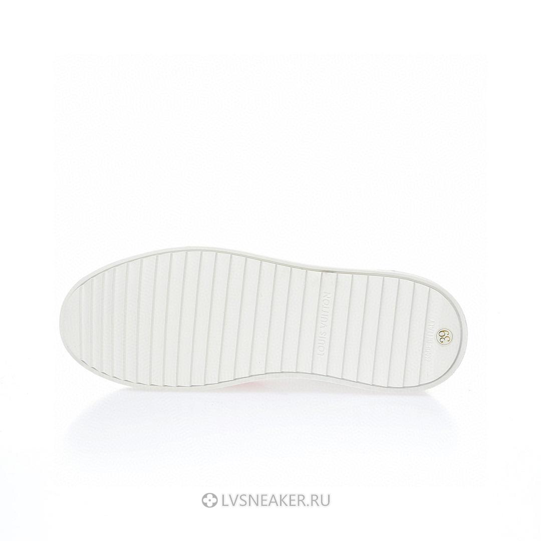 Louis Vuitton LV Time Out "White Mini Monogram Pink" 1ABURV Sneakers