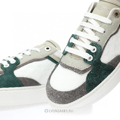 Louis Vuitton LV Time Out "White Mini Monogram with Green Grey" 1ABUTD-2 Sneakers