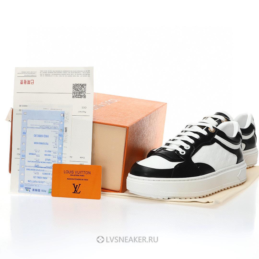 Louis Vuitton LV Time Out "White Mini monogram Black" 1ABUSJ Sneakers