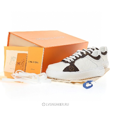 Louis Vuitton LV Time Out "White Monogram with Brown Monogram" 1AAWFP  Sneakers