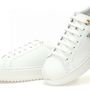Louis Vuitton LV Time Out "White with Gold Rhinestone Logo" 1AAW0C Sneakers