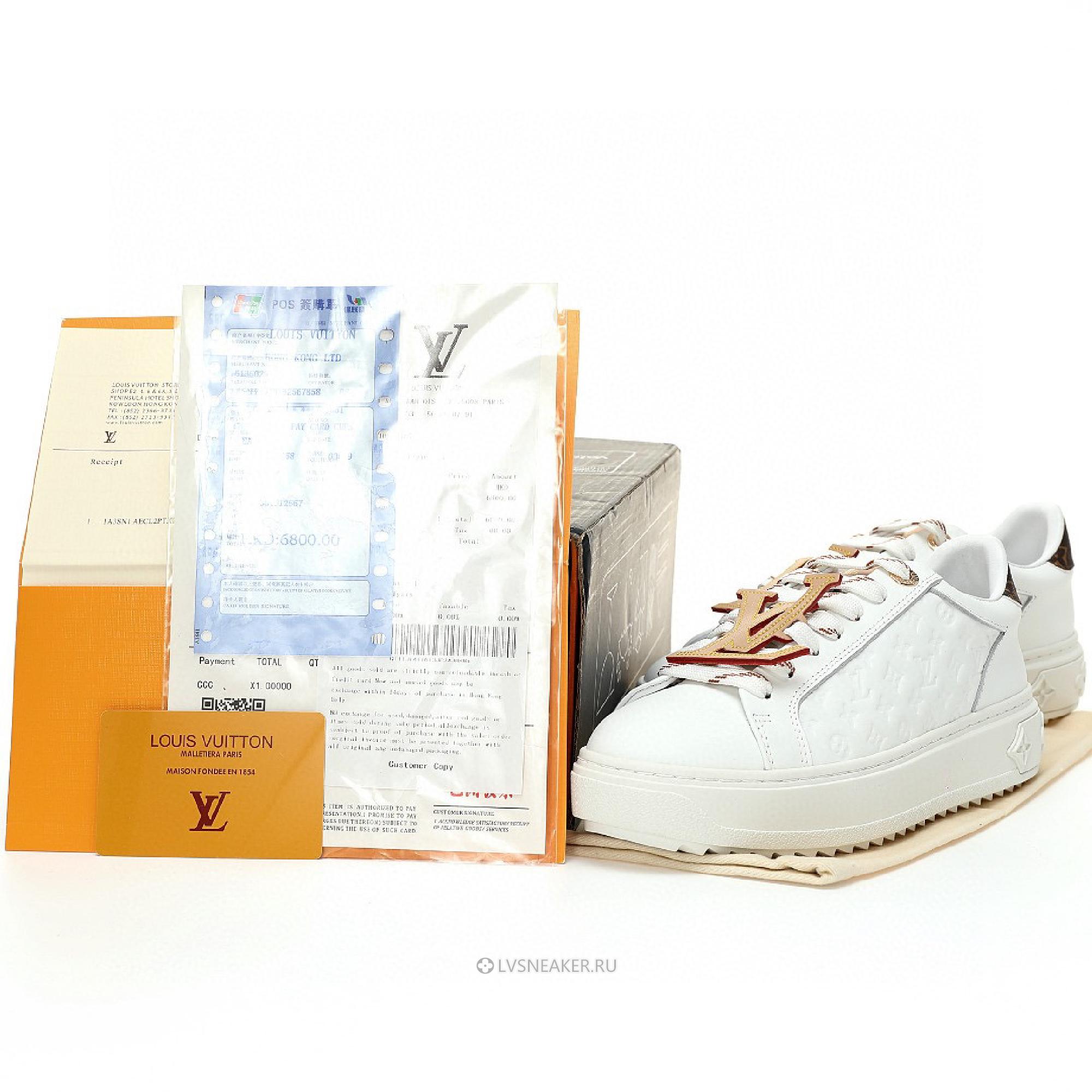 Louis Vuitton LV Time Out "White Monogram with Beige" 1ABHRQ Sneakers