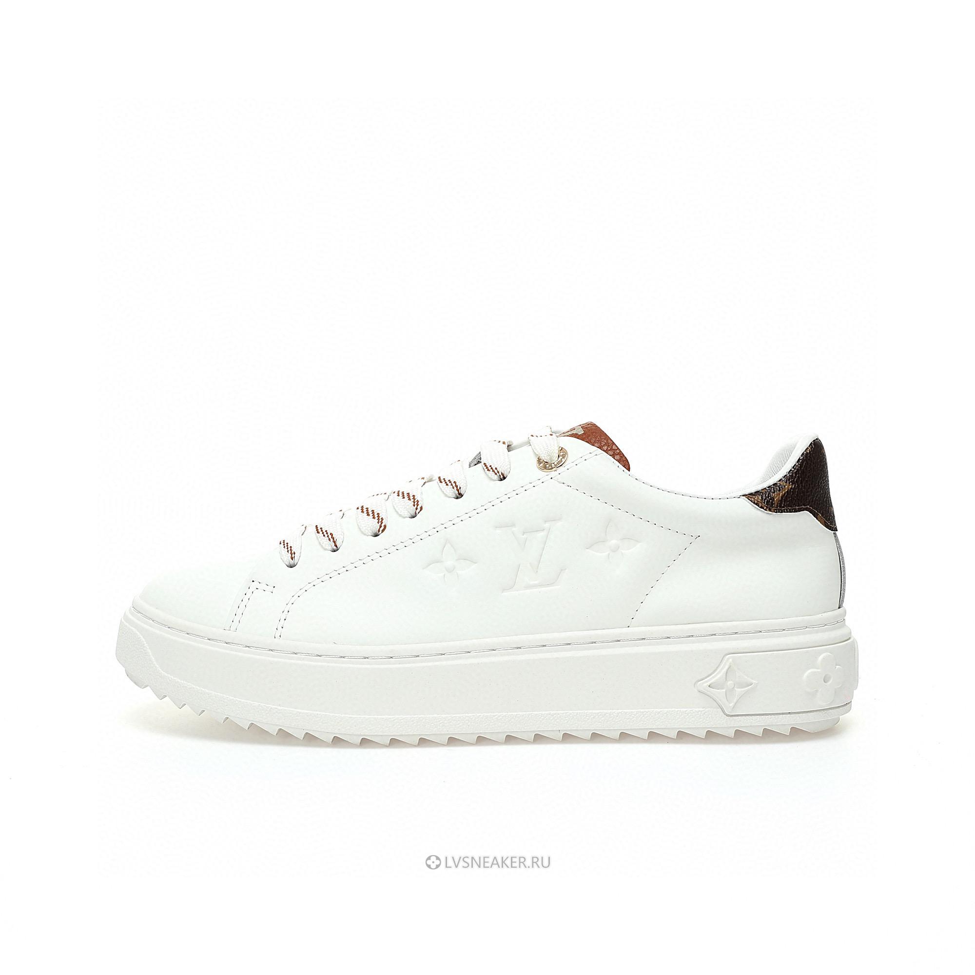 Louis Vuitton LV Time Out "White with Brown" 1AADMW Sneakers