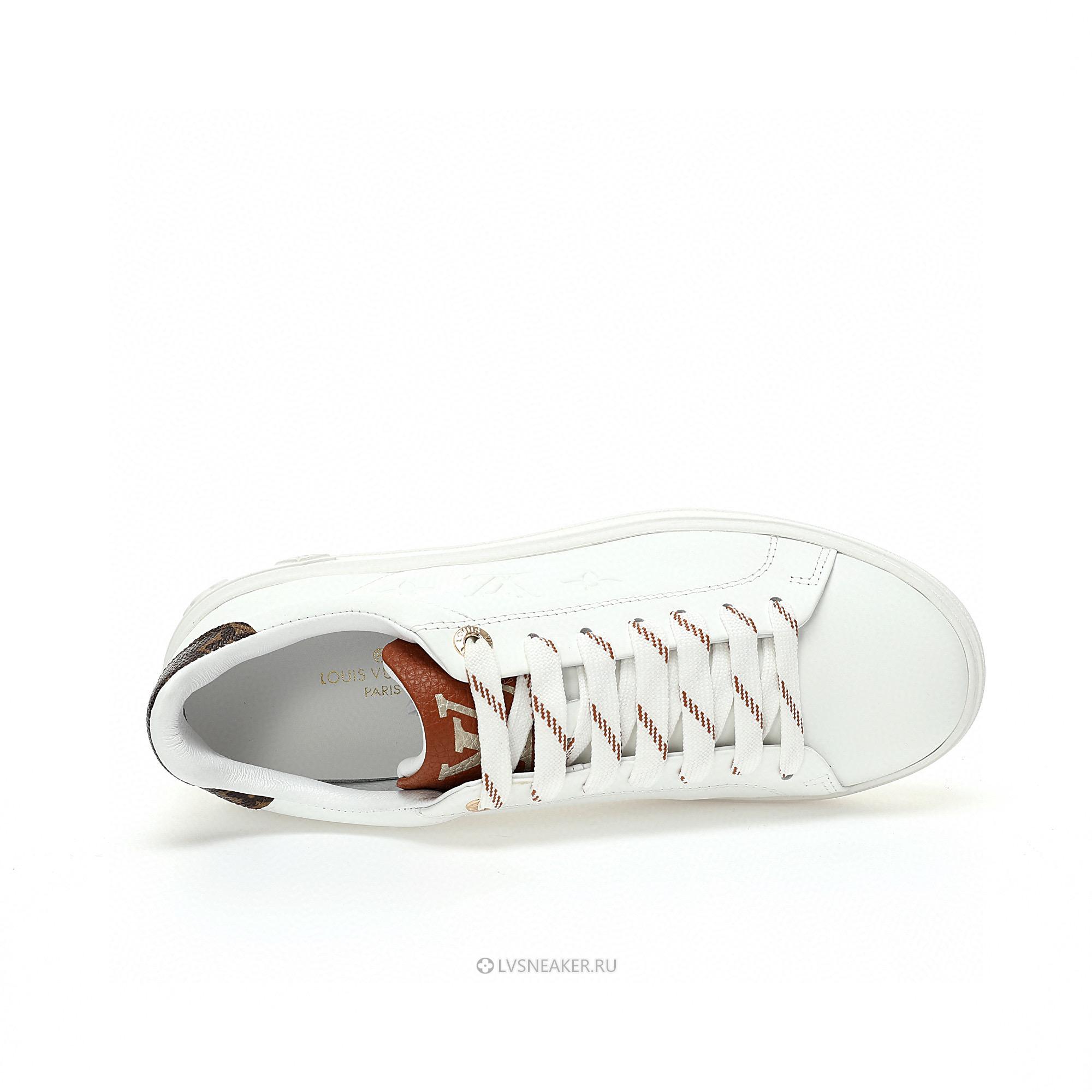 Louis Vuitton LV Time Out "White with Brown" 1AADMW Sneakers