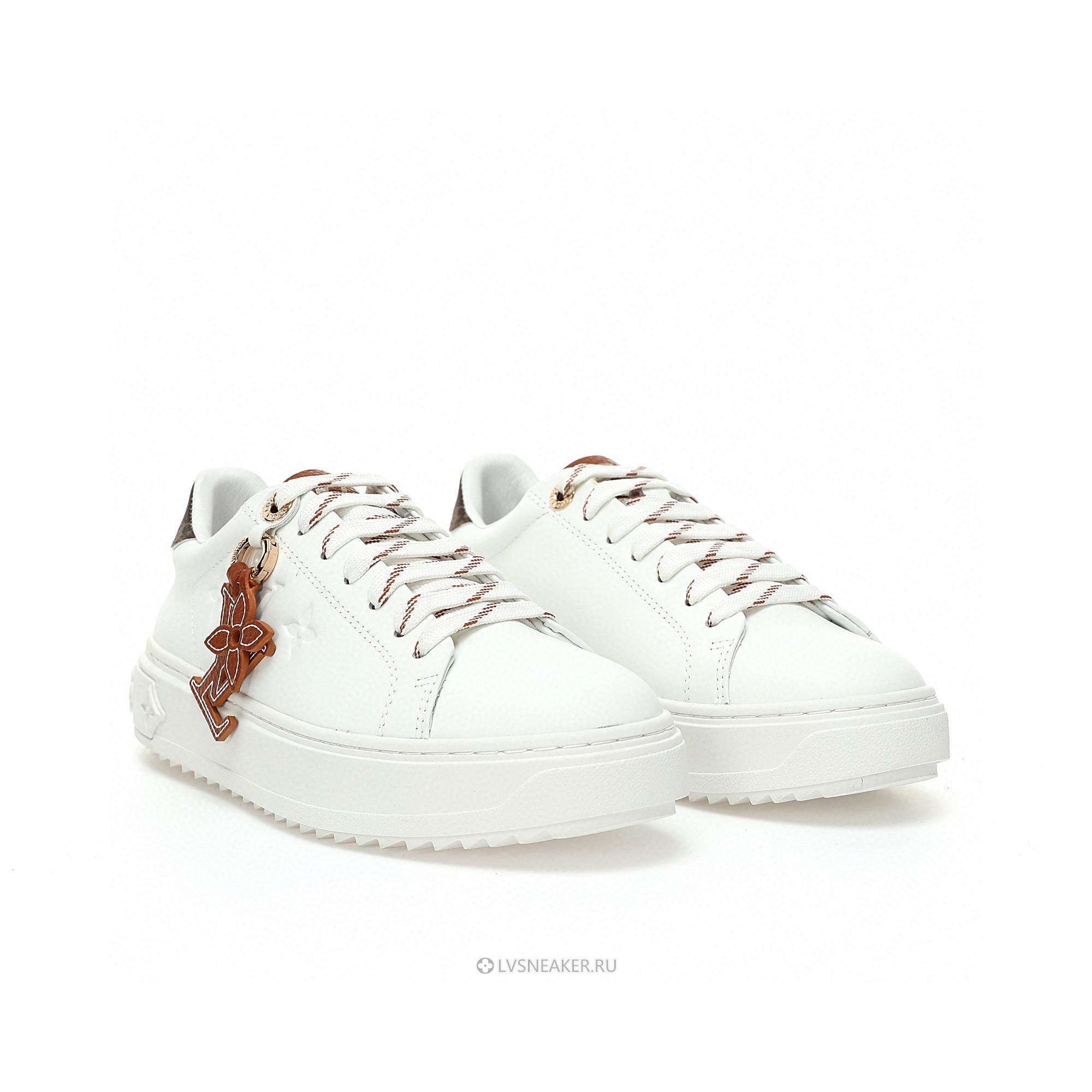 Louis Vuitton LV Time Out "White with Brown" 1AADMW Sneakers