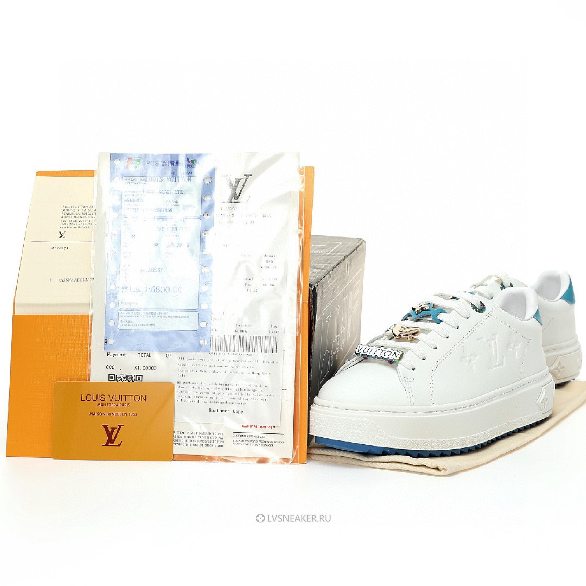 Louis Vuitton LV Time Out "White with Blue" 1AADNS Sneakers