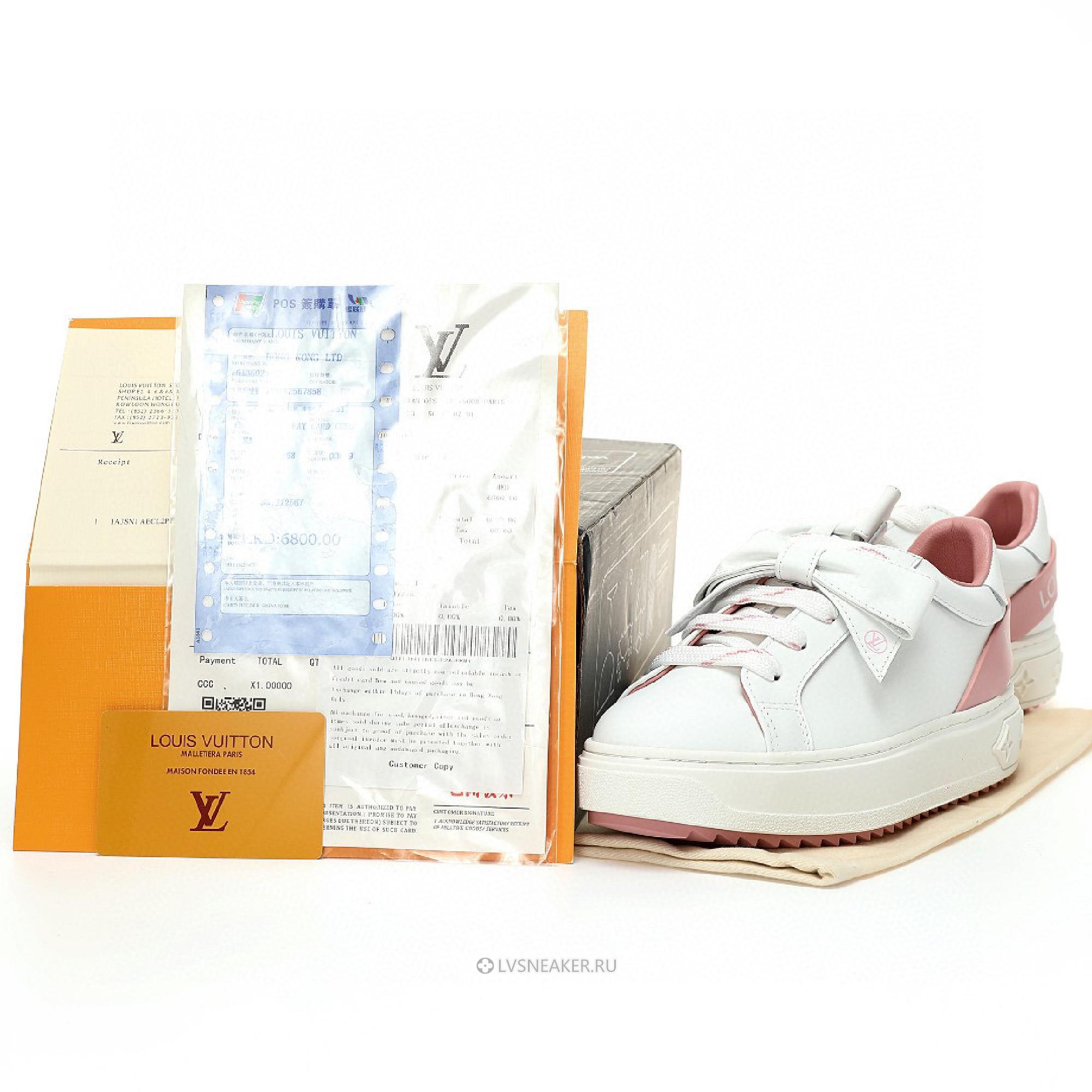 Louis Vuitton LV Time Out "White with Pink" 1A9Q12 Sneakers