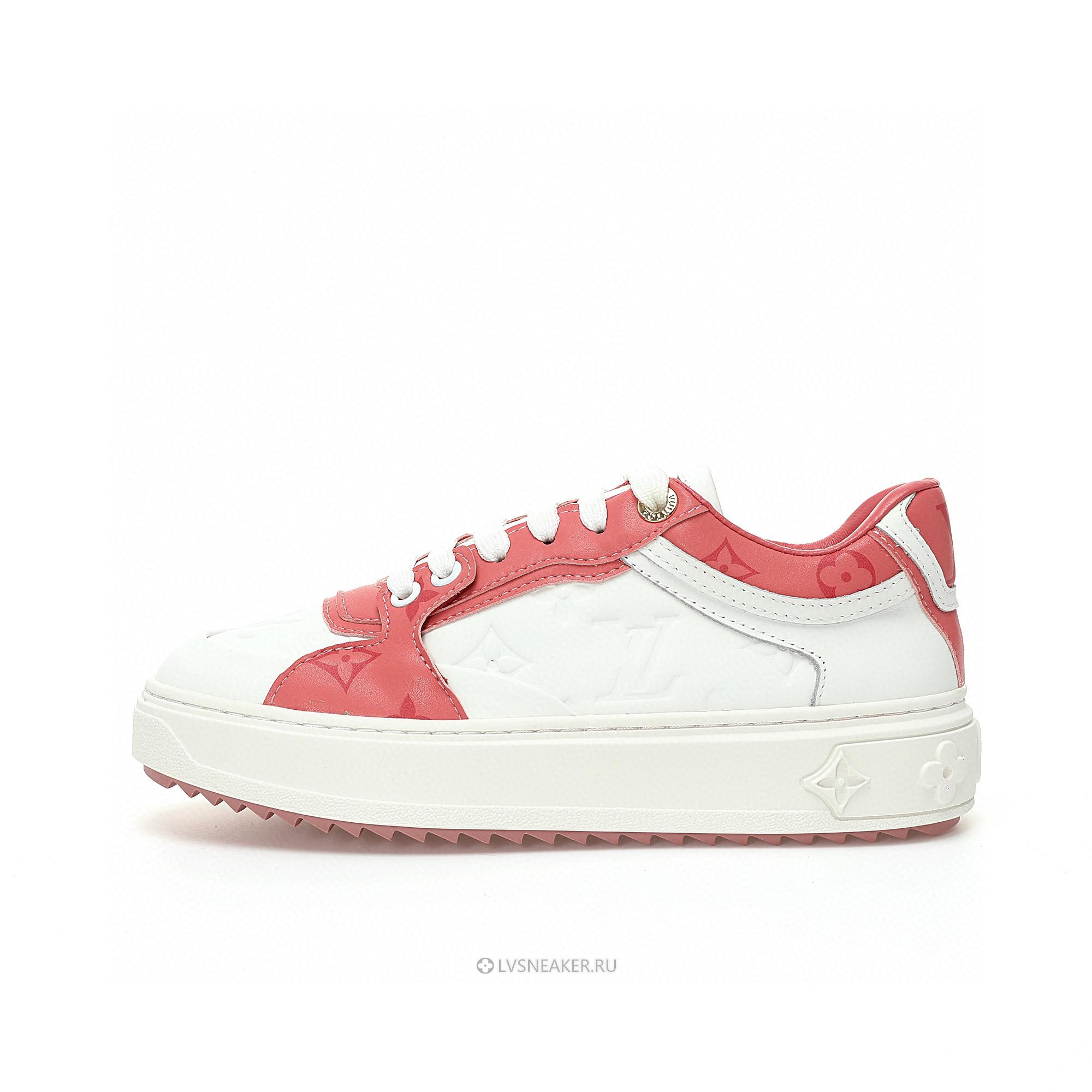 Louis Vuitton LV Time Out "White and Pink Monogram" 1AB33E-2 Sneakers