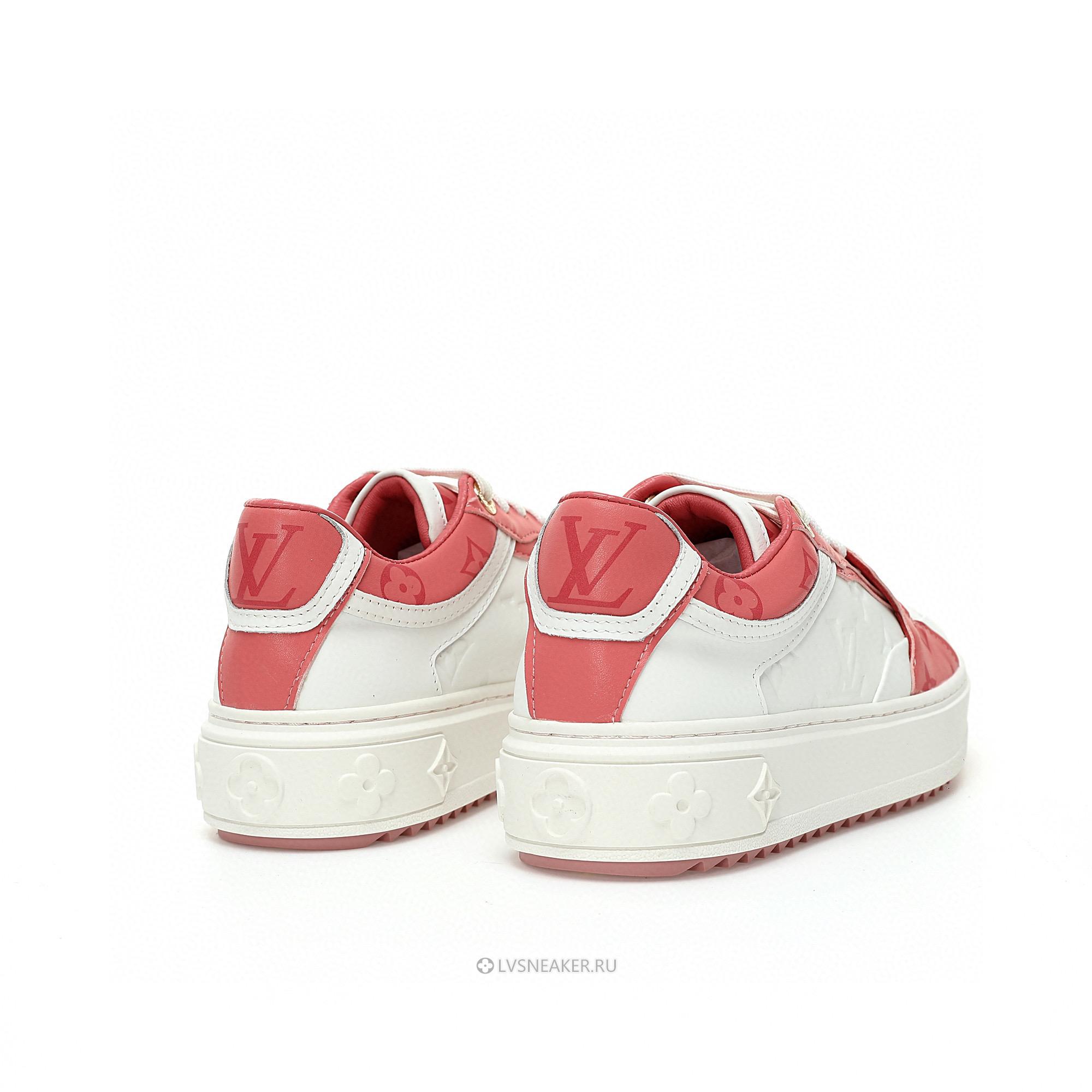 Louis Vuitton LV Time Out "White and Pink Monogram" 1AB33E-2 Sneakers