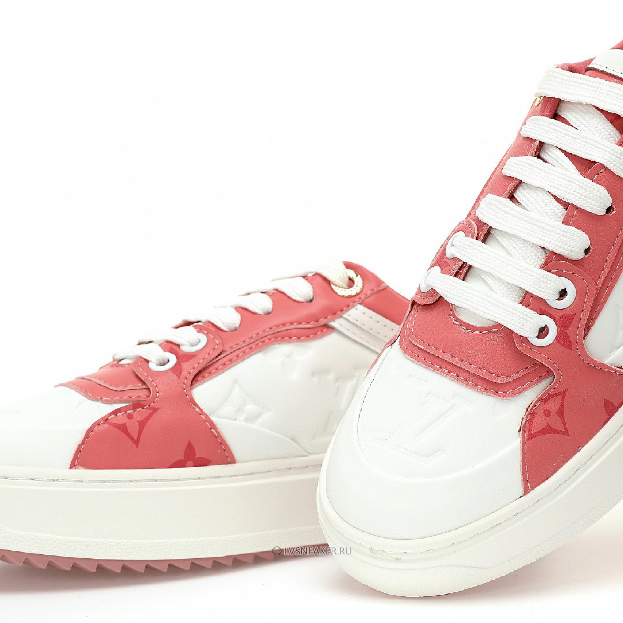 Louis Vuitton LV Time Out "White and Pink Monogram" 1AB33E-2 Sneakers