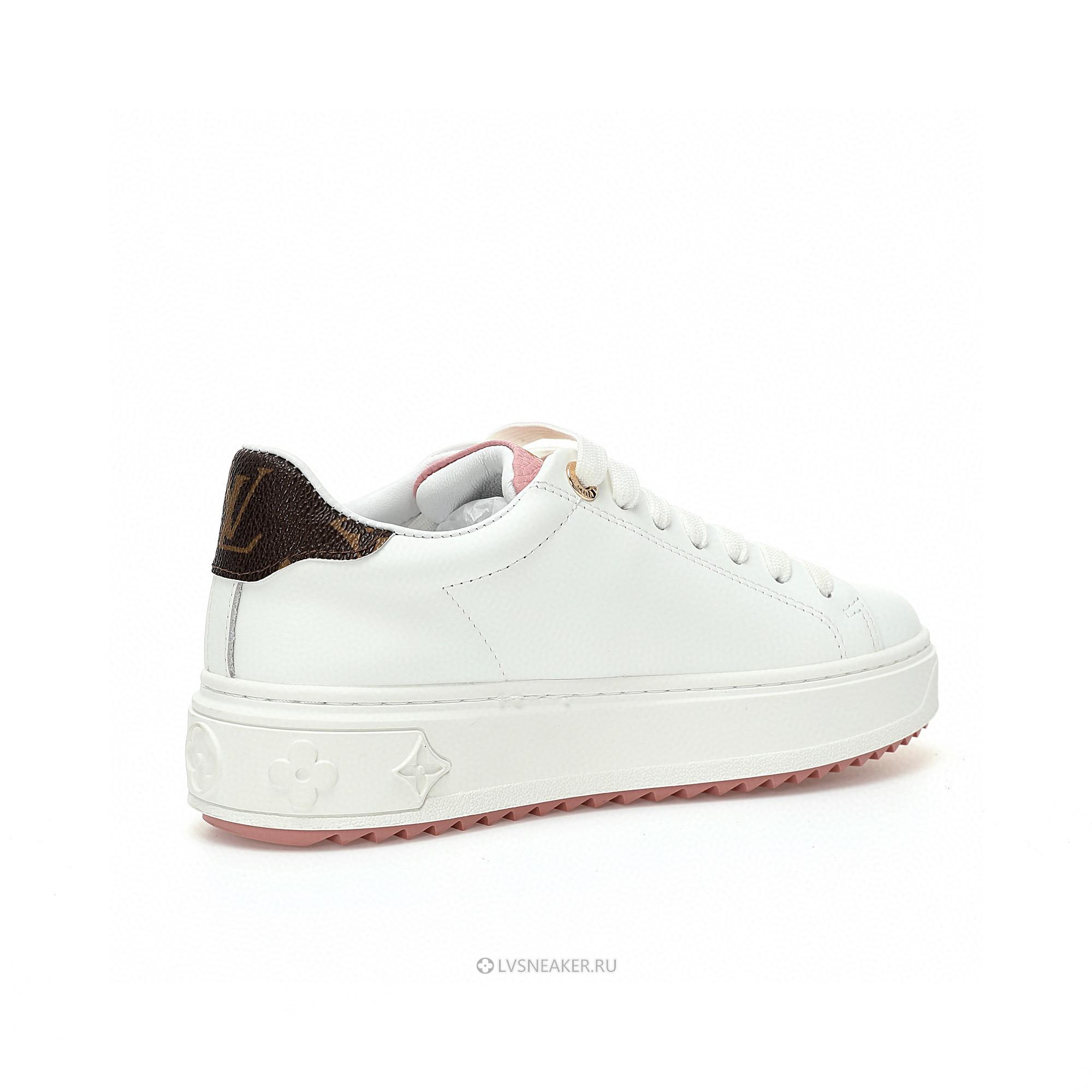 Louis Vuitton LV Time Out "White Pink Brown" 1ABB5S Sneakers