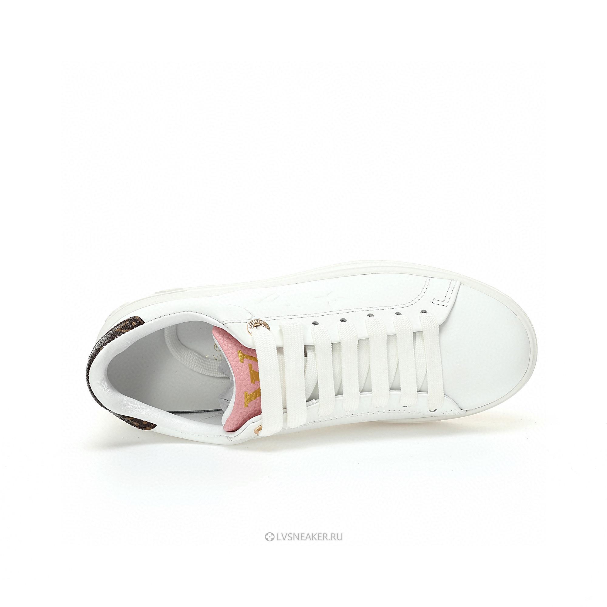 Louis Vuitton LV Time Out "White Pink Brown" 1ABB5S Sneakers