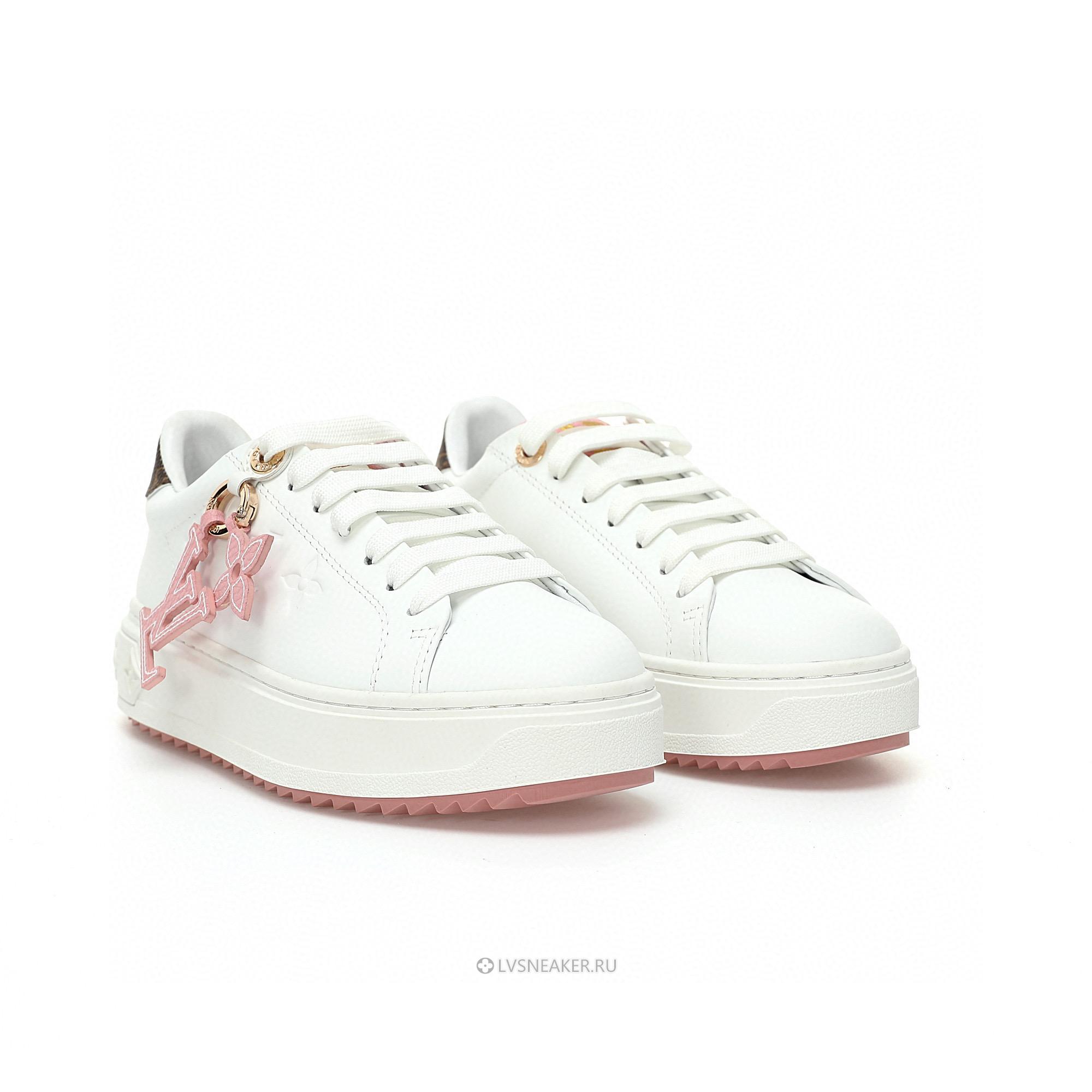 Louis Vuitton LV Time Out "White Pink Brown" 1ABB5S Sneakers