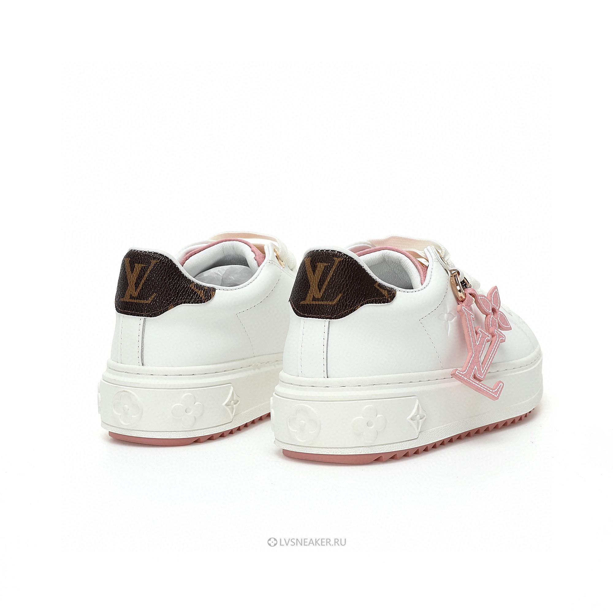 Louis Vuitton LV Time Out "White Pink Brown" 1ABB5S Sneakers