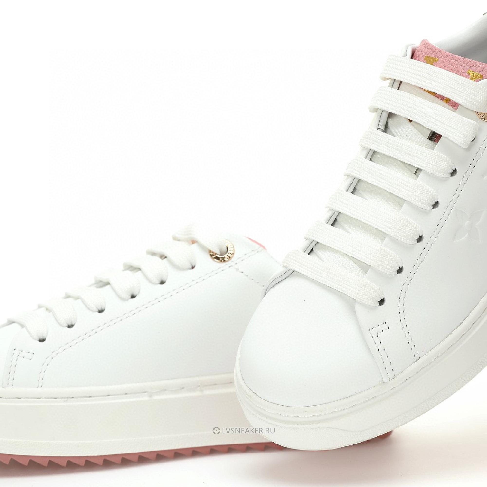 Louis Vuitton LV Time Out "White Pink Brown" 1ABB5S Sneakers