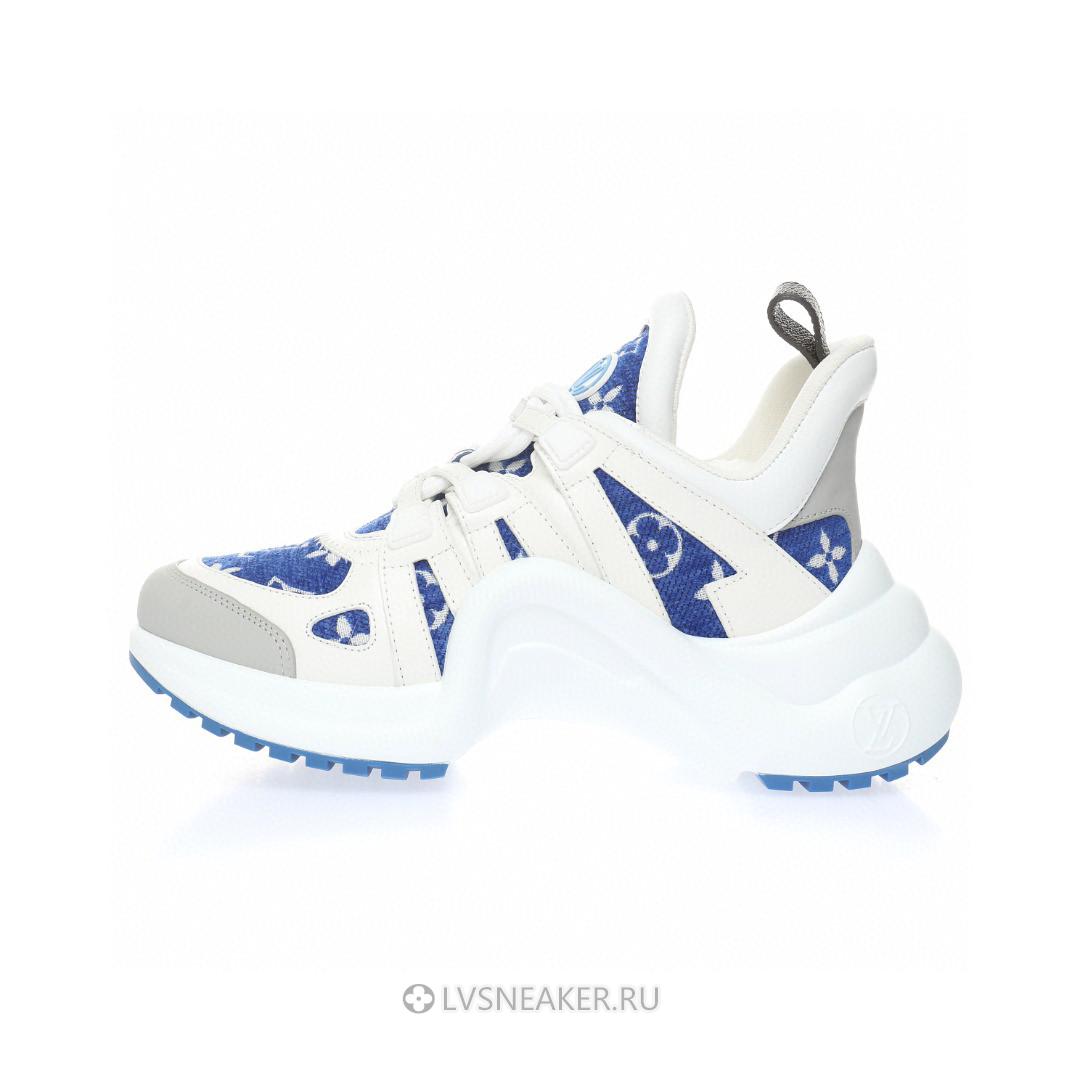 Louis Vuitton LV Archlight "White with Blue Monogram" 1AACTQ Sneakers