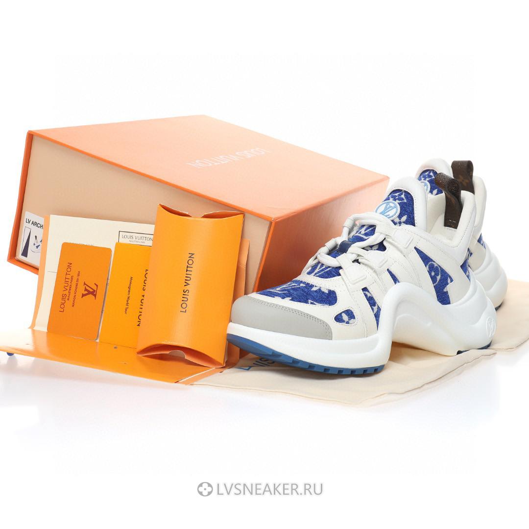 Louis Vuitton LV Archlight "White with Blue Monogram" 1AACTQ Sneakers