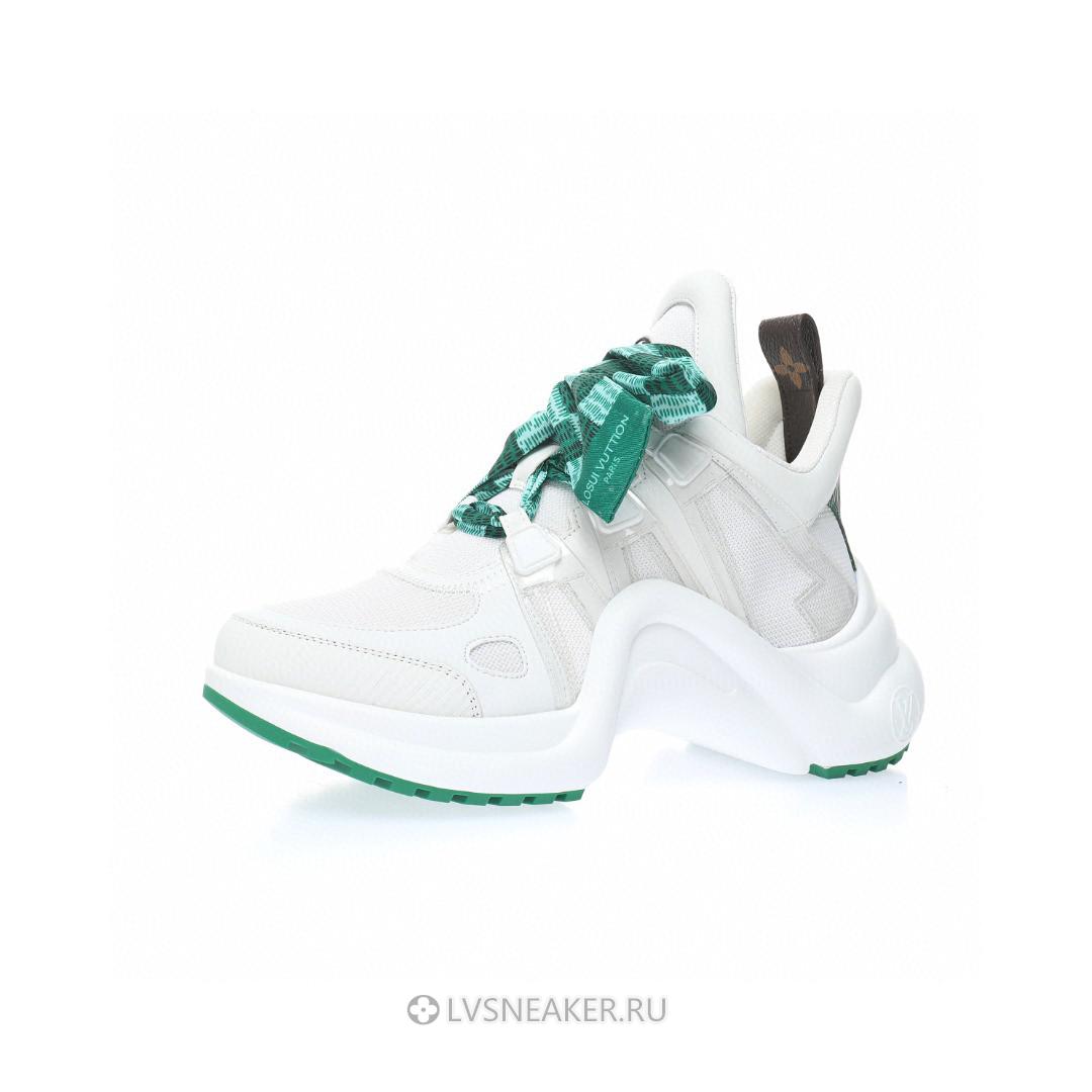 Louis Vuitton LV Archlight "White with Green Ribbon" 1AACUM Sneakers
