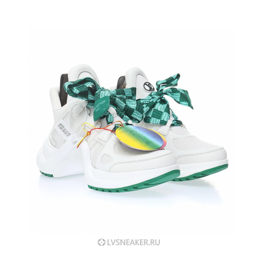 Louis Vuitton LV Archlight "White with Green Ribbon" 1AACUM Sneakers