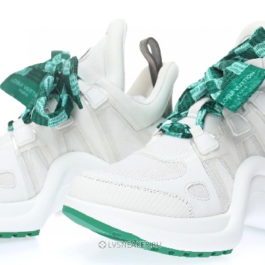 Louis Vuitton LV Archlight "White with Green Ribbon" 1AACUM Sneakers
