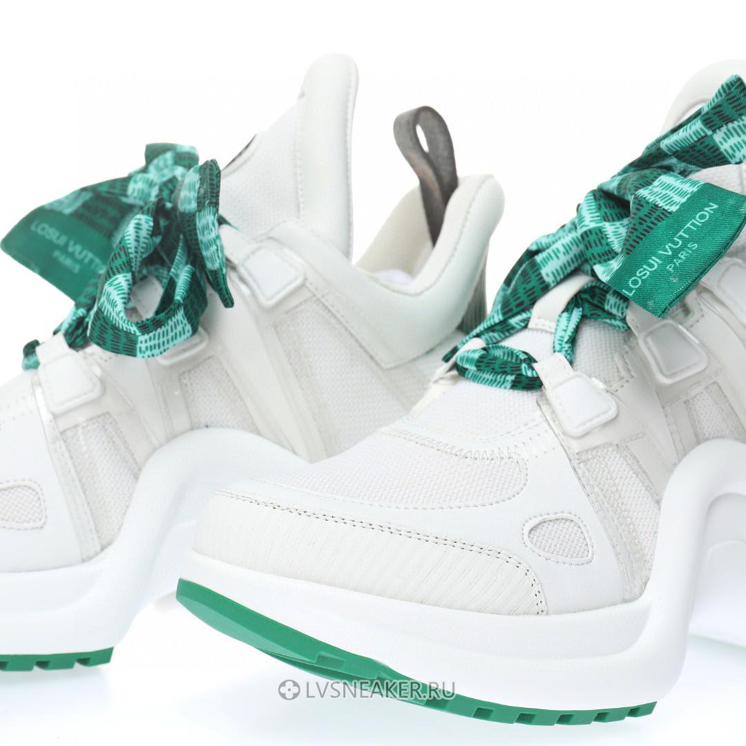 Louis Vuitton LV Archlight "White with Green Ribbon" 1AACUM Sneakers
