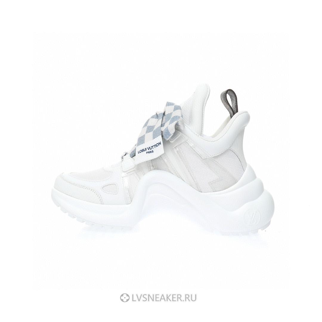 Louis Vuitton LV Archlight "White with Plaid Ribbon" 1AB43V-2 Sneakers
