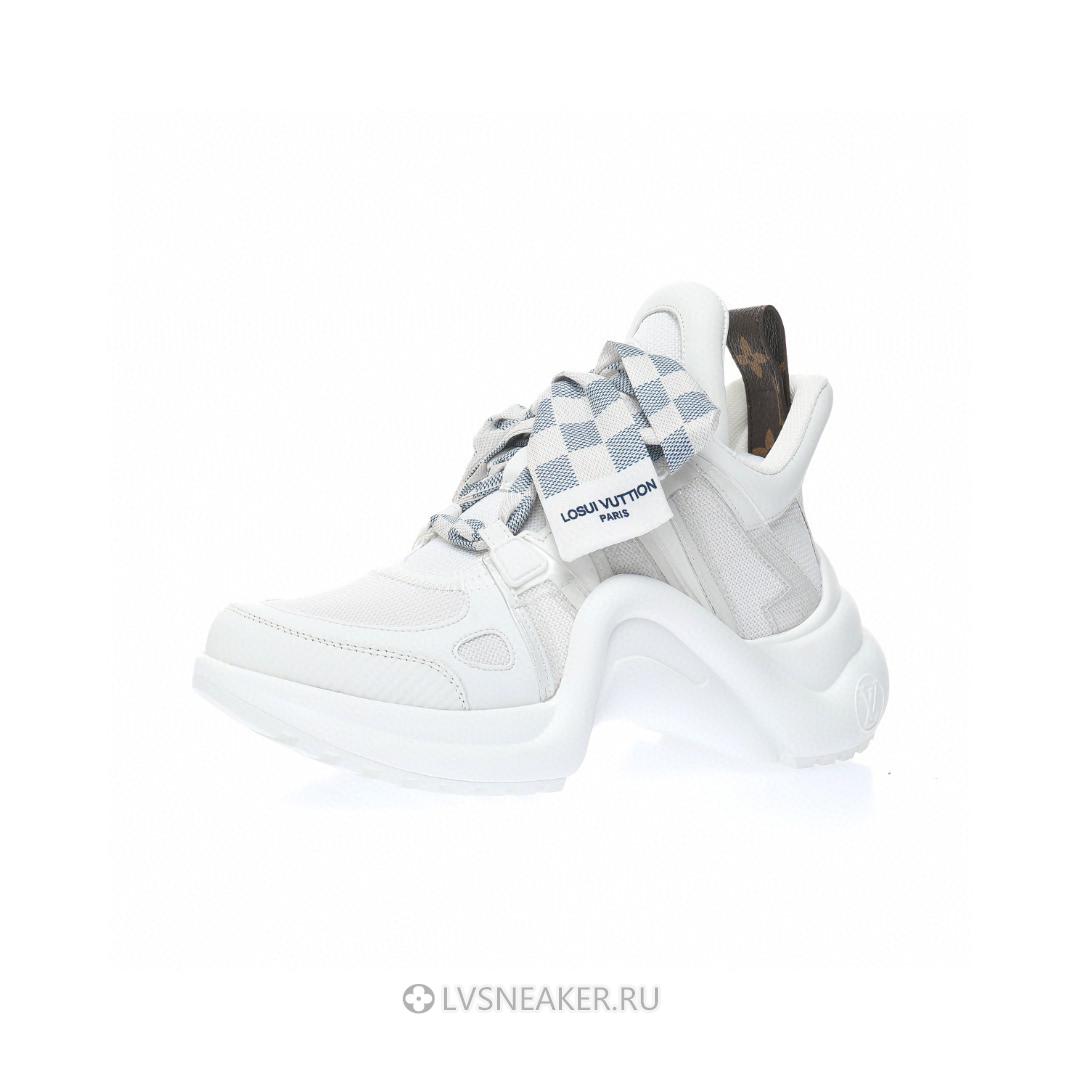 Louis Vuitton LV Archlight "White with Plaid Ribbon" 1AB43V-2 Sneakers