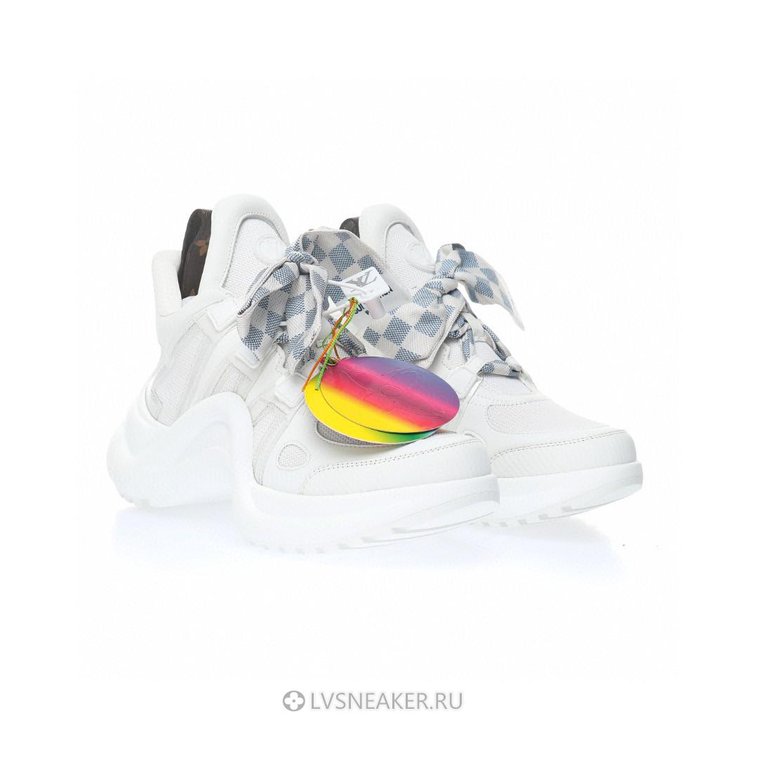 Louis Vuitton LV Archlight "White with Plaid Ribbon" 1AB43V-2 Sneakers