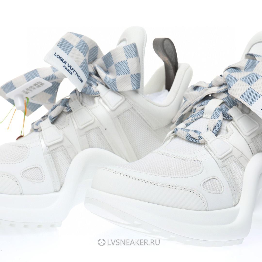 Louis Vuitton LV Archlight "White with Plaid Ribbon" 1AB43V-2 Sneakers