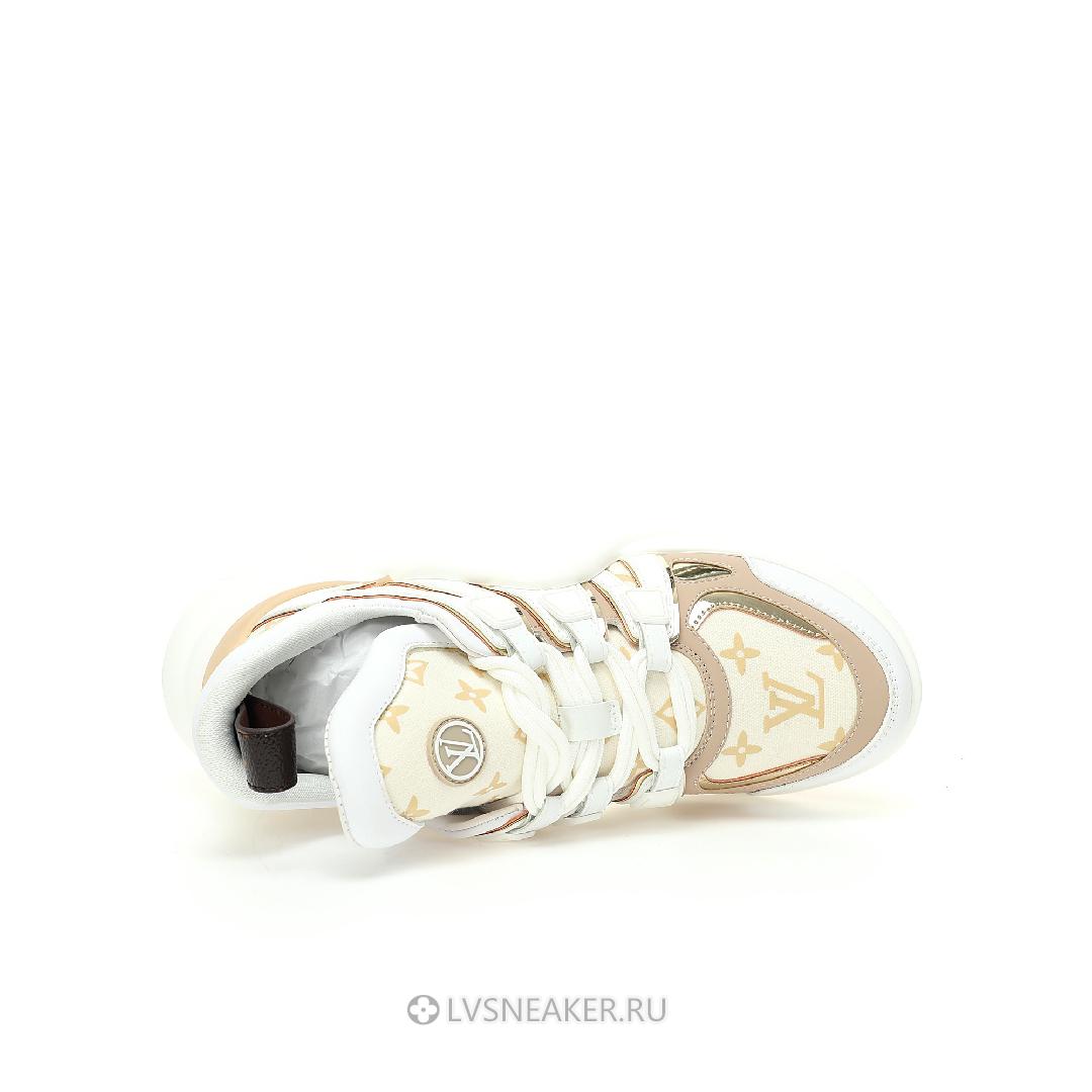 Louis Vuitton LV Archlight "Beige Monogram Gold" 1ABHQ5-2 Sneakers