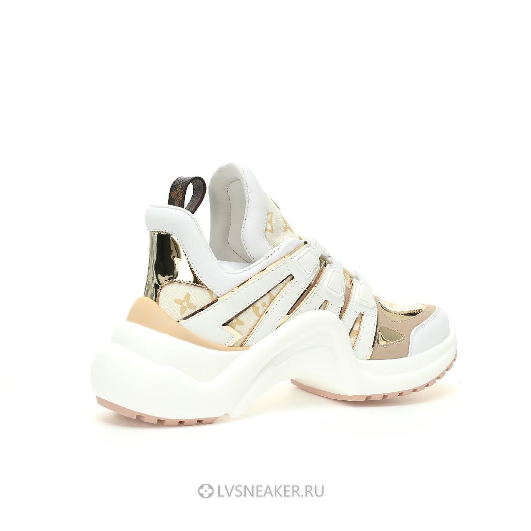 Louis Vuitton LV Archlight "Beige Monogram Gold" 1ABHQ5-2 Sneakers
