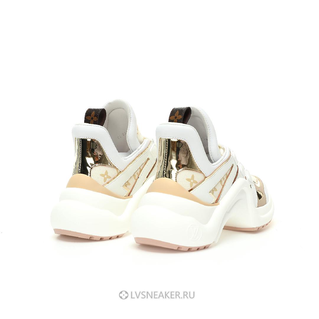 Louis Vuitton LV Archlight "Beige Monogram Gold" 1ABHQ5-2 Sneakers