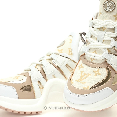 Louis Vuitton LV Archlight "Beige Monogram Gold" 1ABHQ5-2 Sneakers