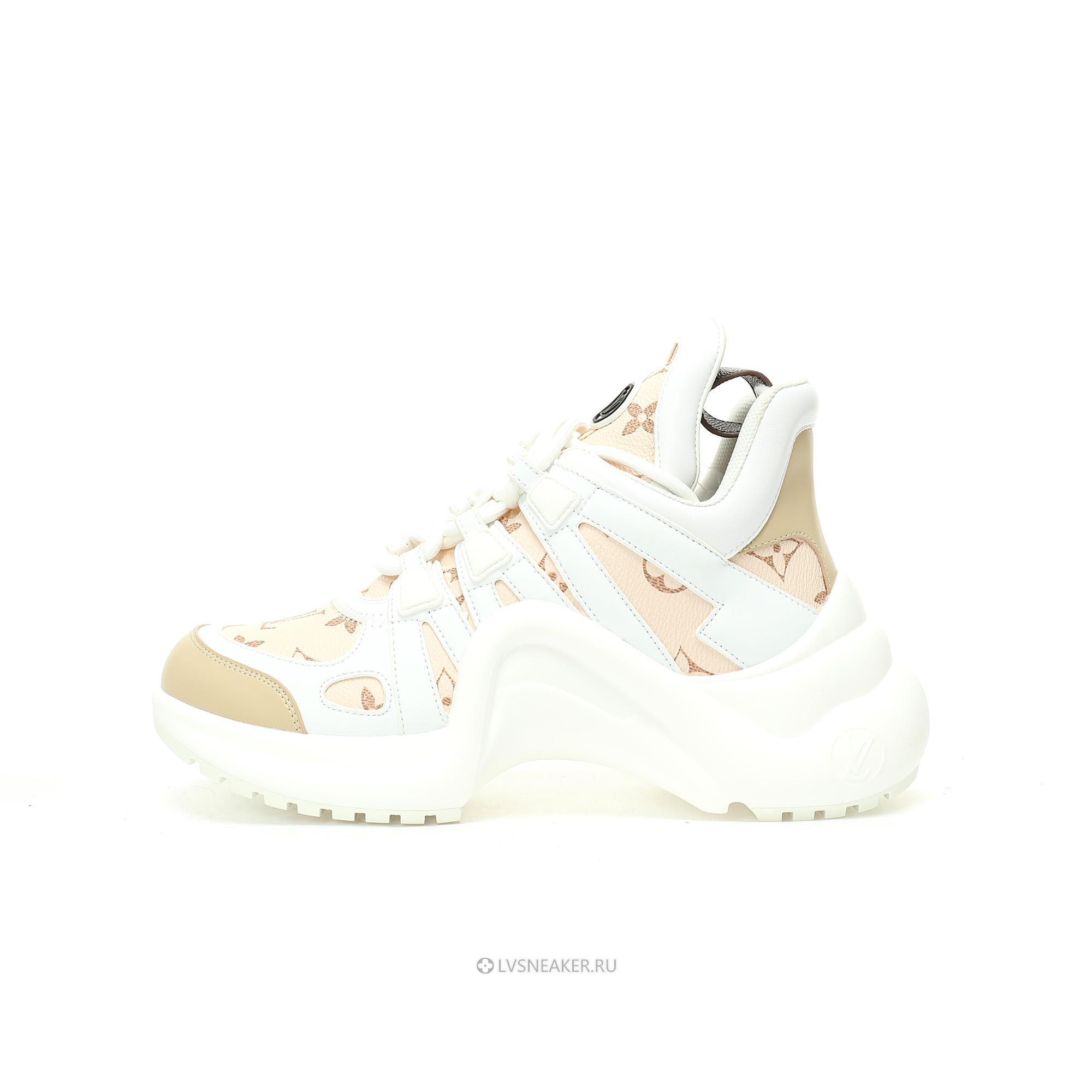 Louis Vuitton LV Archlight "Beige Monogram White" 1ABHQ5-3 Sneakers