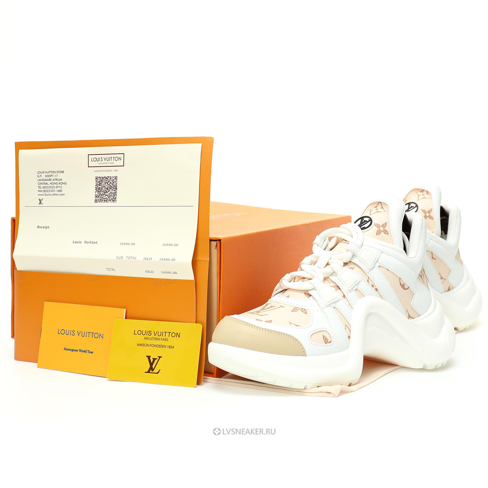 Louis Vuitton LV Archlight "Beige Monogram White" 1ABHQ5-3 Sneakers