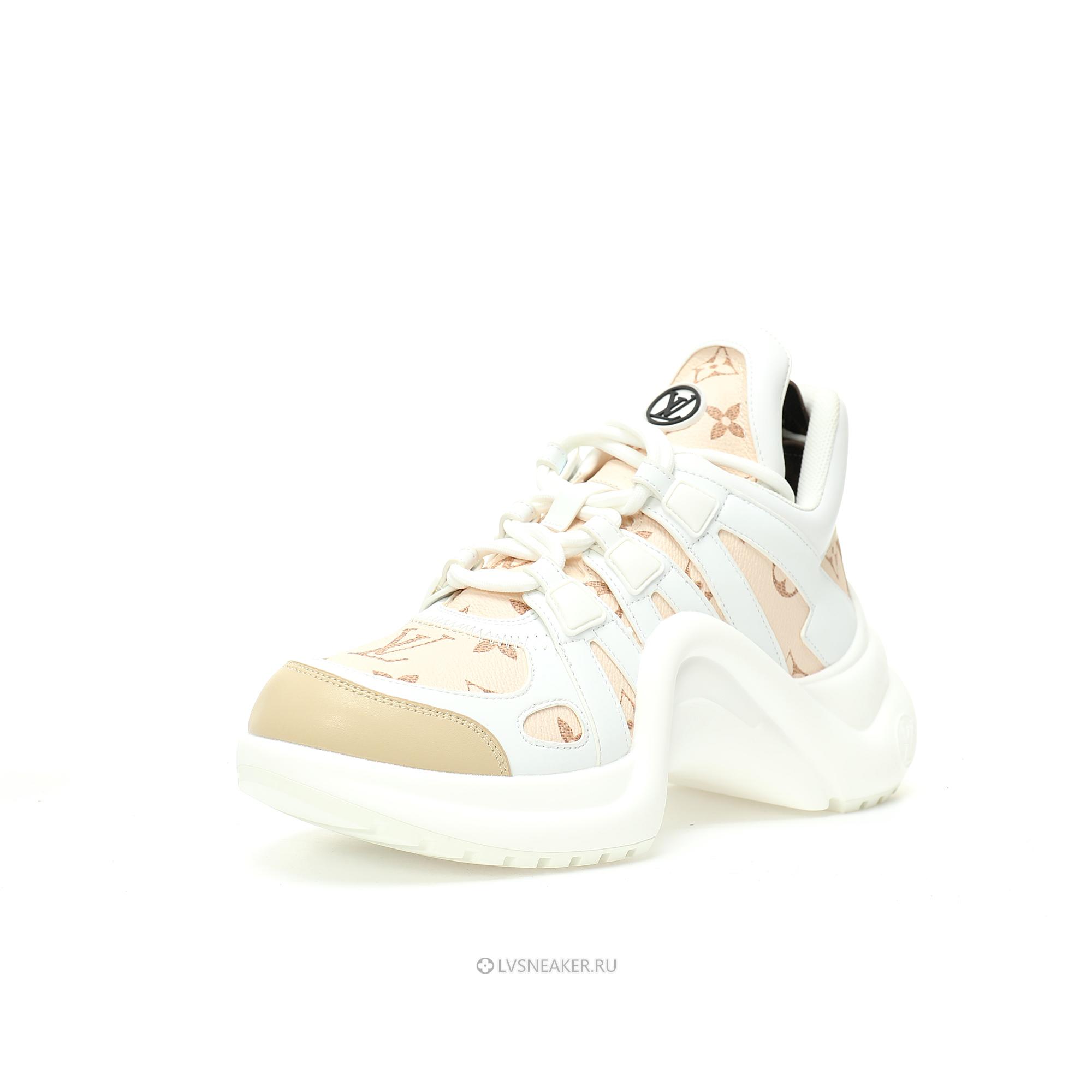Louis Vuitton LV Archlight "Beige Monogram White" 1ABHQ5-3 Sneakers