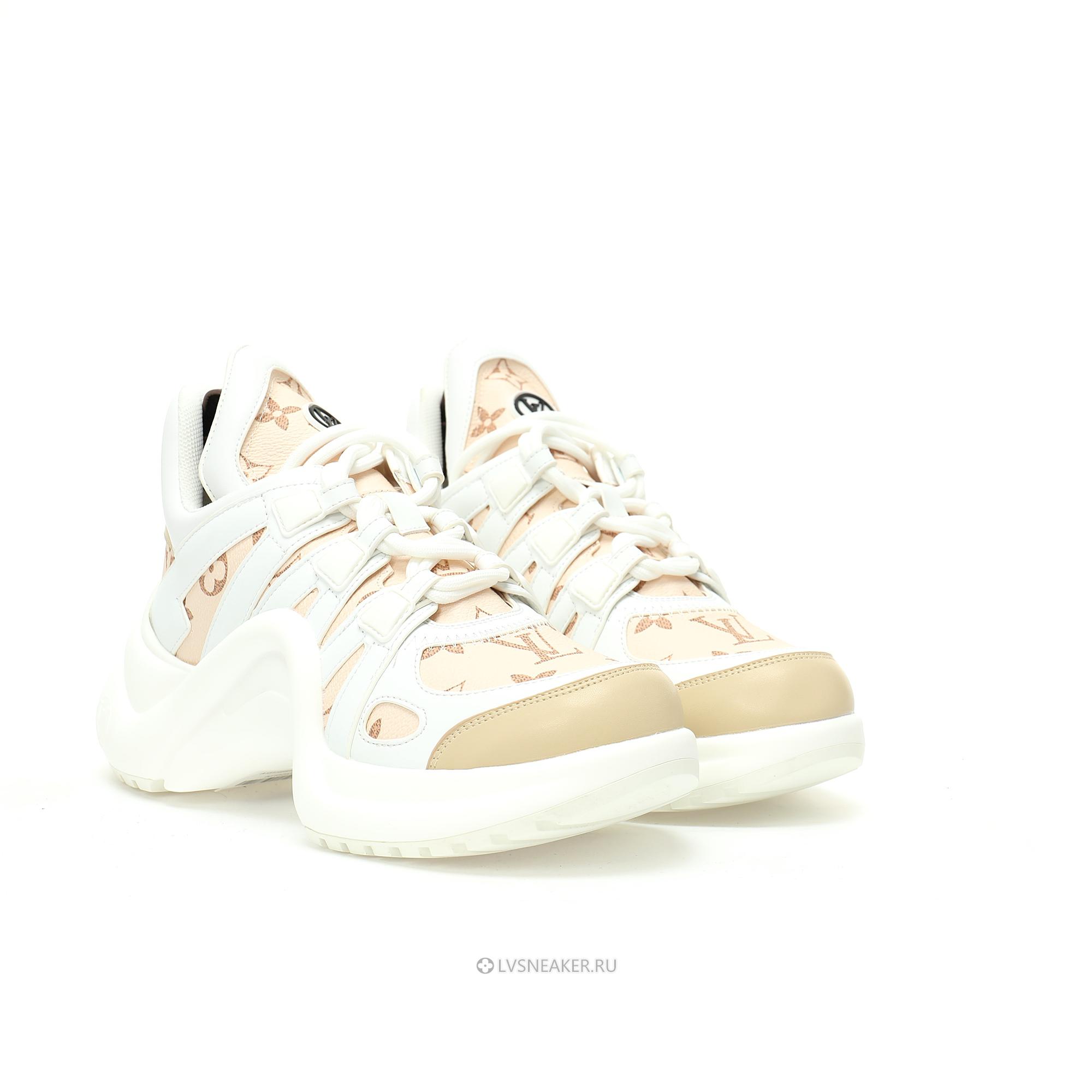 Louis Vuitton LV Archlight "Beige Monogram White" 1ABHQ5-3 Sneakers