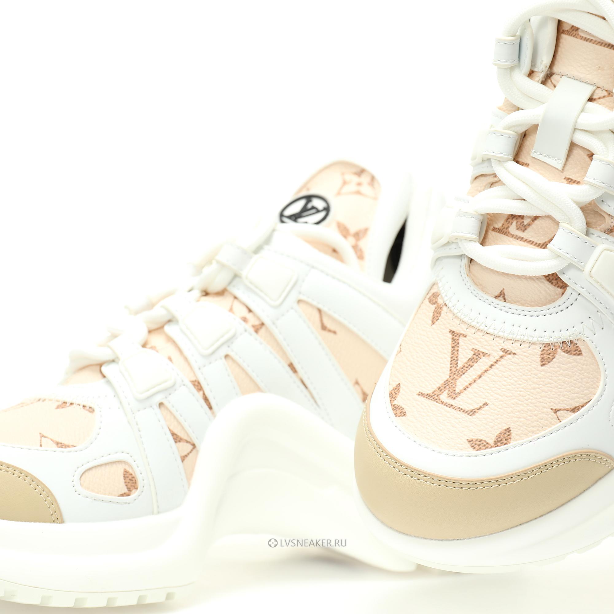 Louis Vuitton LV Archlight "Beige Monogram White" 1ABHQ5-3 Sneakers