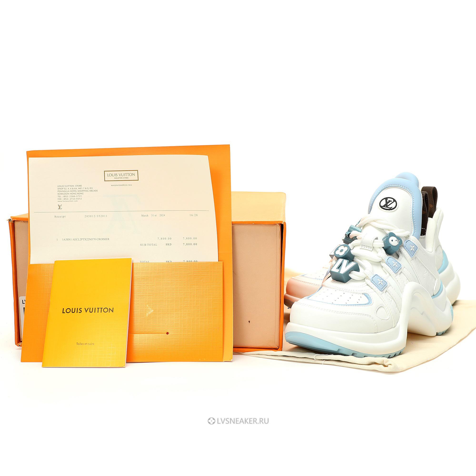 Louis Vuitton LV Archlight "White Blue Brown" 1AD28H Sneakers